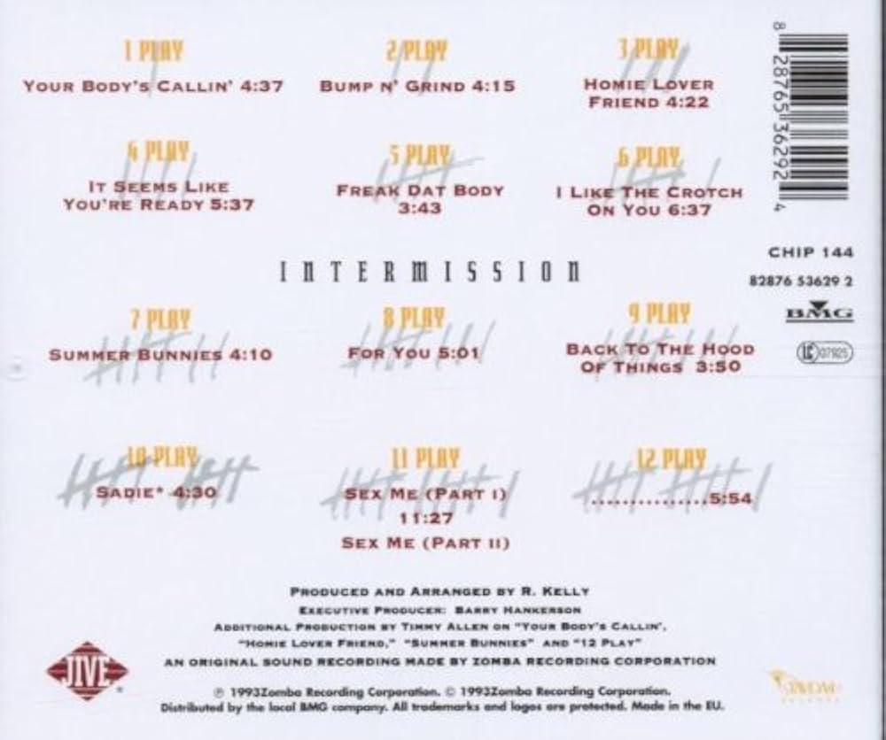 USオリジナル盤 R. KELLY 12PLAY R.ケリー　LP レコード R. Kelly / 12 Play 1993 EU Original 2LP Vinyl Jive Records